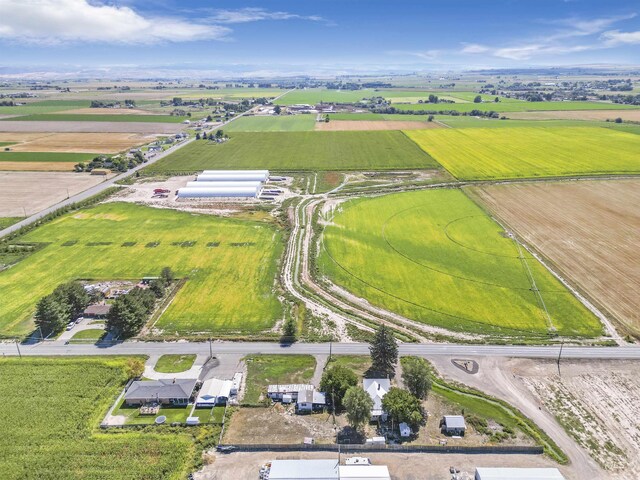 drone / aerial view with a rural view