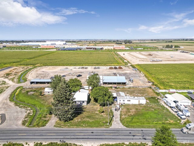 aerial view featuring a rural view