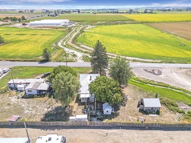 bird's eye view with a rural view