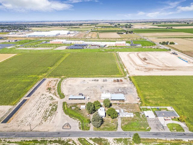 aerial view with a rural view