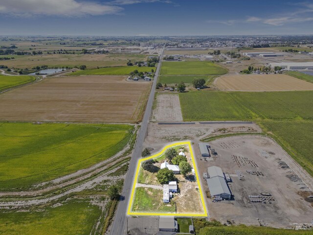 bird's eye view featuring a rural view