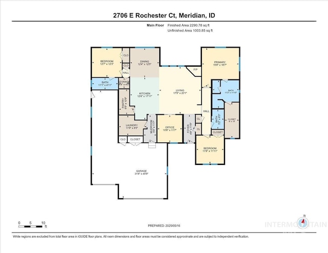 2706 E Rochester Ct, Meridian, ID 83646 - floor plan / room layout