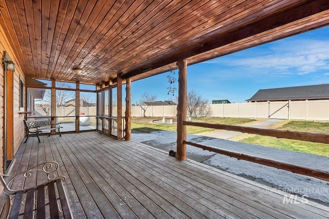 view of wooden deck