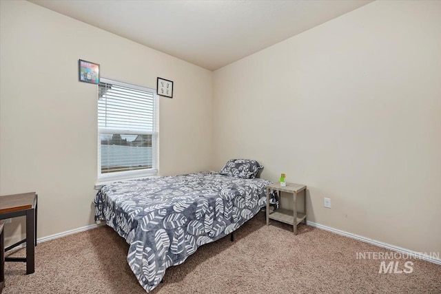 bedroom with carpet floors