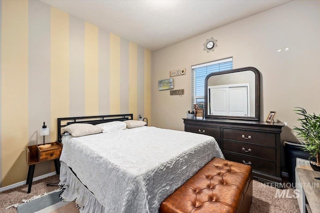 bedroom featuring carpet flooring