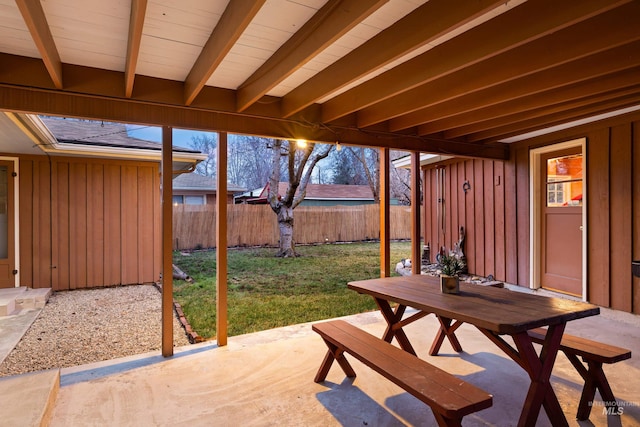 view of patio / terrace with a fenced backyard