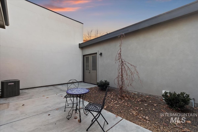 view of patio featuring cooling unit