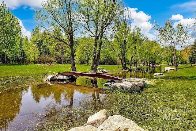view of home's community featuring a lawn