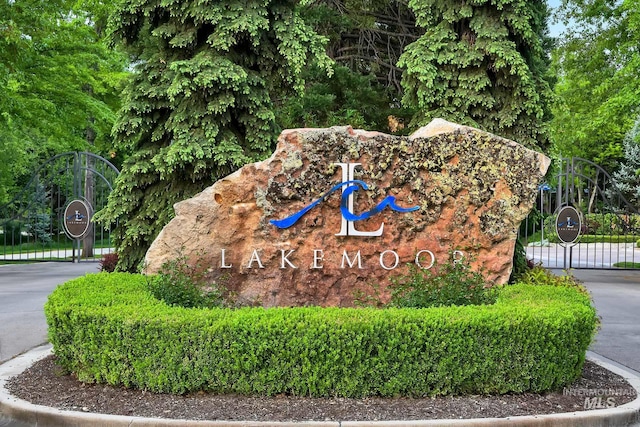 view of community sign