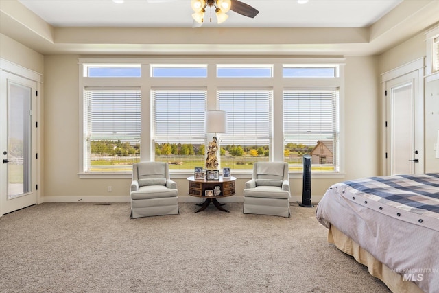 550 W Heikes Ln, Eagle, ID 83616 - carpeted bedroom with baseboards, multiple windows, and access to exterior