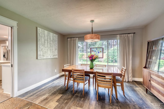 6174 W Winstead Pl, Boise, ID 83704 - dining space featuring a textured ceiling, baseboards, healthy amount of natural light, and wood finished floors