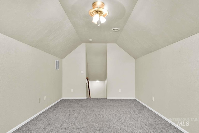 11793 Shelburne, Caldwell, ID 83605 - additional living space featuring carpet flooring, ceiling fan, vaulted ceiling, and baseboards