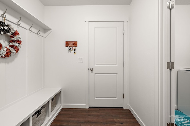2701 N Ice Fire Pl, Star, ID 83669 - mudroom with dark wood-type flooring and baseboards