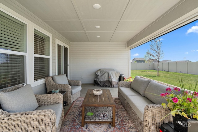2701 N Ice Fire Pl, Star, ID 83669 - view of patio featuring an outdoor living space and a grill