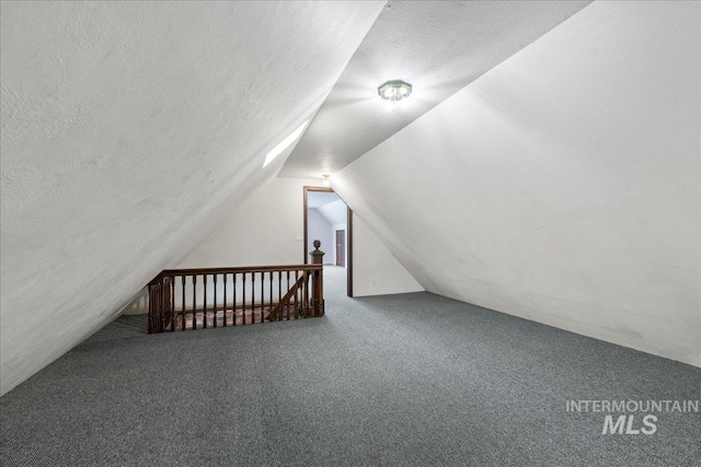 905 S Canyon St, Nampa, ID 83686 - additional living space featuring vaulted ceiling, carpet floors, and a textured ceiling