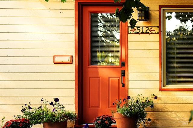 view of doorway to property