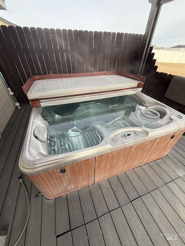 2486 E 3745, Twin Falls, ID 83301 - deck with a covered hot tub