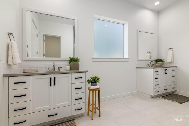 bathroom featuring vanity