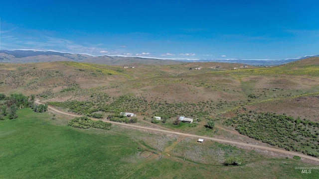 2168 Middle Fork Rd, Council, ID 83612 - aerial view of property and surrounding area featuring a mountainous background