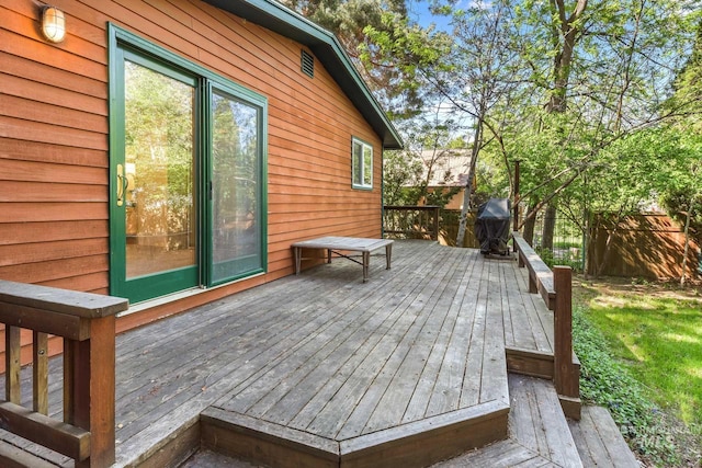 view of wooden deck