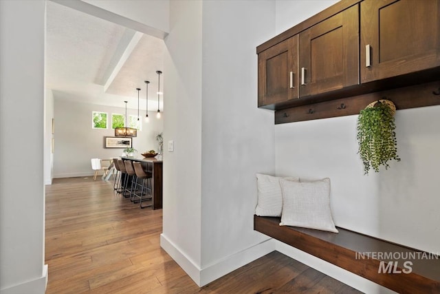5085 S Taboo Pl, Boise, ID 83716 - mudroom featuring baseboards and wood finished floors