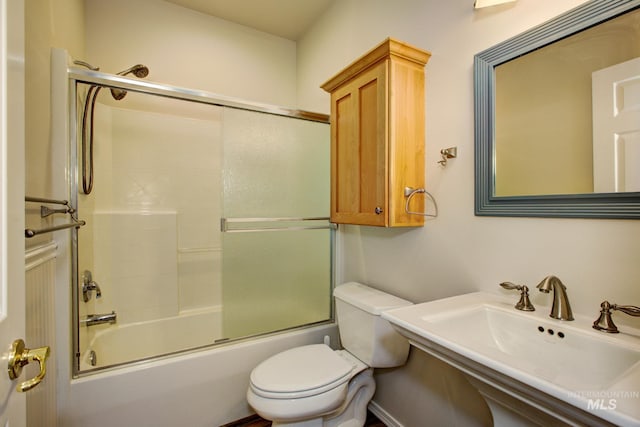 2853 N High Desert Way, Meridian, ID 83646 - full bathroom with a sink, toilet, and combined bath / shower with glass door