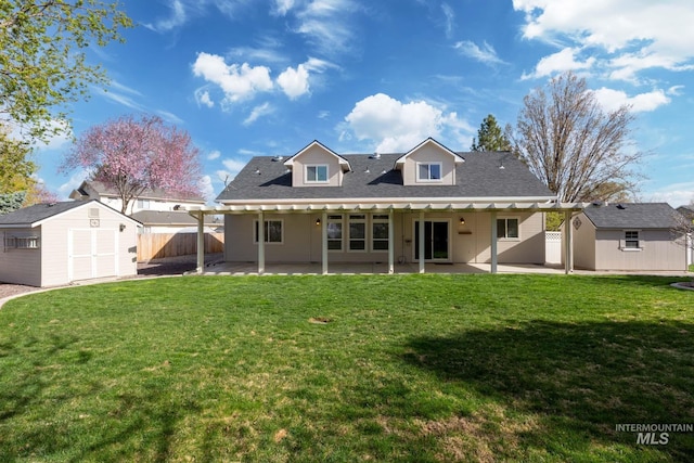 2853 N High Desert Way, Meridian, ID 83646 - rear view of house featuring a patio and roof with shingles