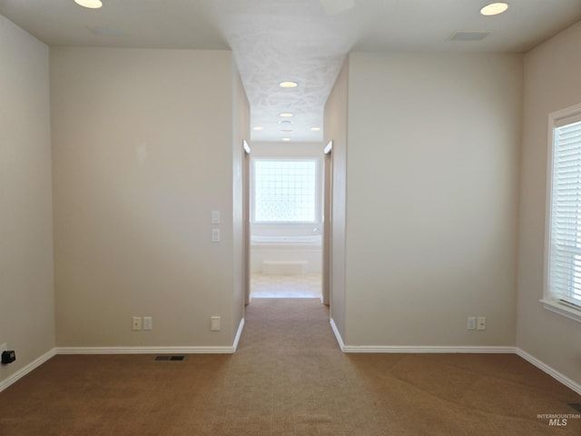 1203 Tara Ct, Fruitland, ID 83619 - hallway with carpet floors and a healthy amount of sunlight