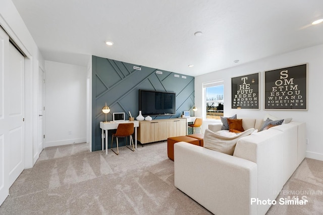 view of carpeted living room