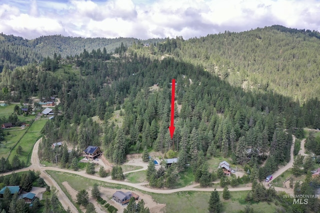 10 Daggett Rim, Boise, ID 83716 - aerial overview of property's location with a forest and a mountainous background