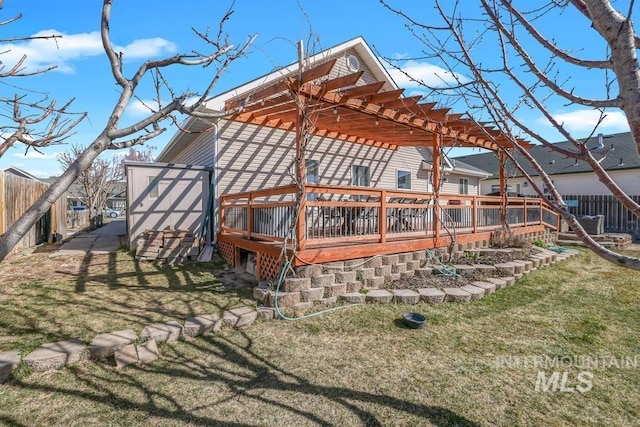 1003 Lauren Ln, Filer, ID 83328 - exterior space with a yard, fence, and a pergola
