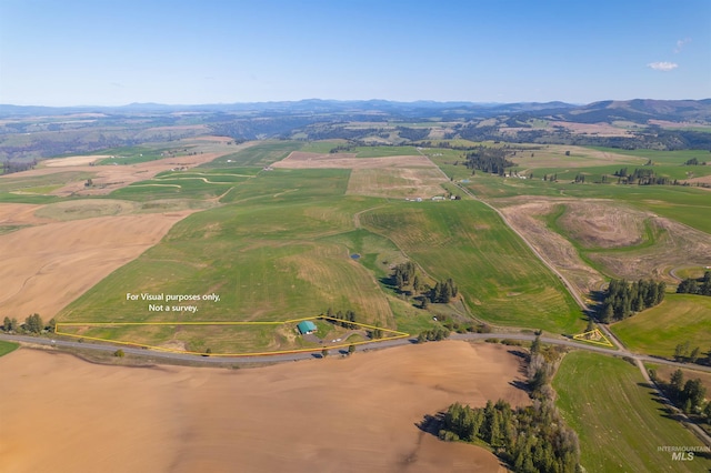 bird's eye view featuring a mountain view