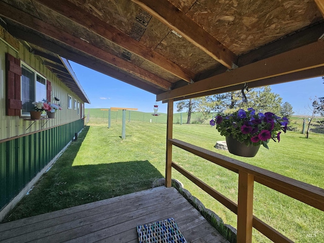 37405 Southwick Rd, Kendrick, ID 83537 - view of green lawn featuring a deck