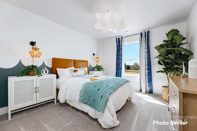 view of carpeted bedroom