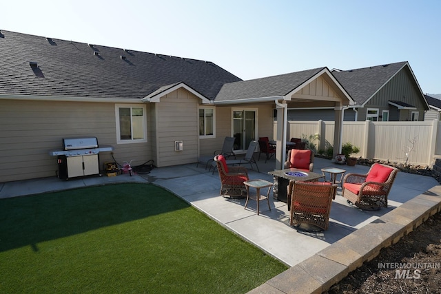 2431 Legacy Ct, Clarkston, WA 99403 - view of patio featuring a fire pit and grilling area