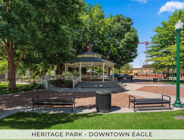 view of property's community featuring a gazebo