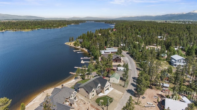 12975 Sandy Dr, Donnelly, ID 83615 - aerial overview of property's location featuring a water and mountain view and a forest