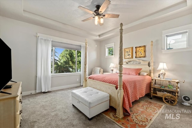 547 S Rivermist Ave, Star, ID 83669 - carpeted bedroom featuring a raised ceiling and ceiling fan
