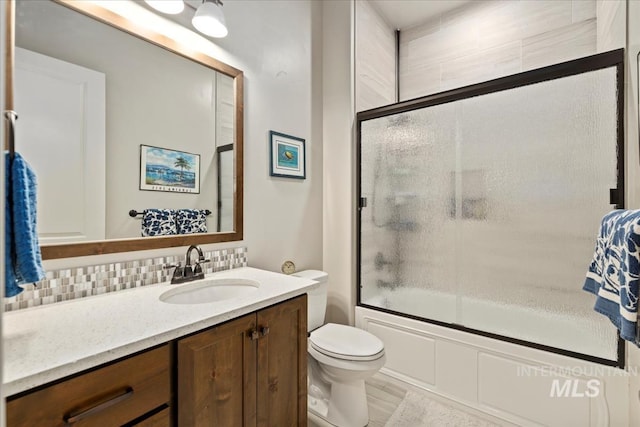 547 S Rivermist Ave, Star, ID 83669 - full bath with vanity, backsplash, and bath / shower combo with glass door