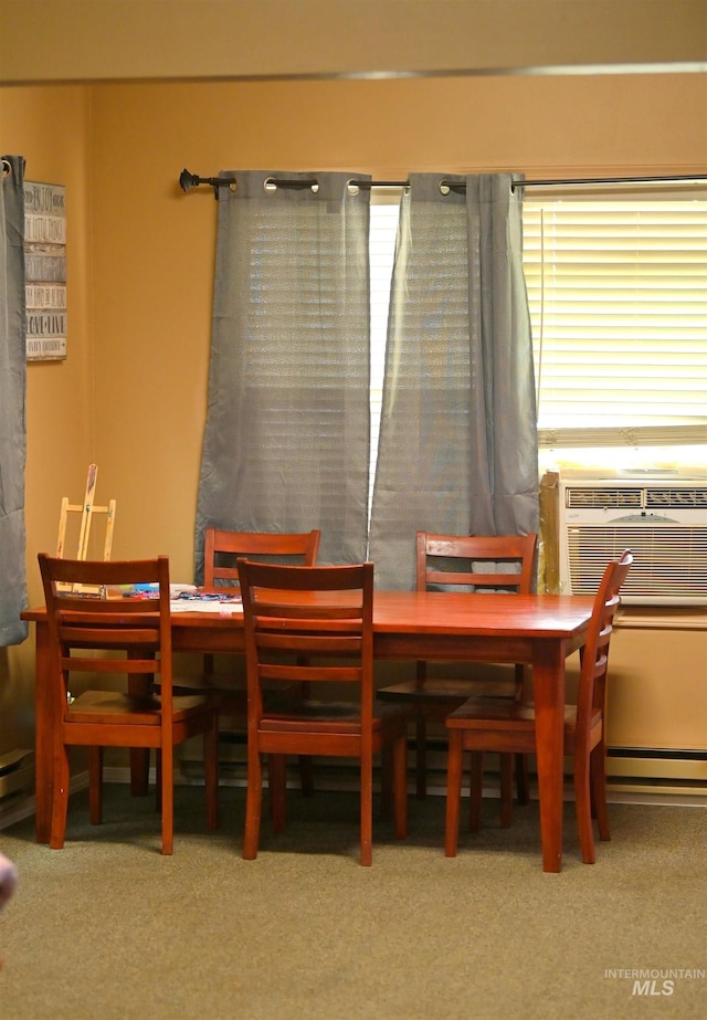 830 Riverside Ave, Orofino, ID 83544 - carpeted dining space featuring cooling unit