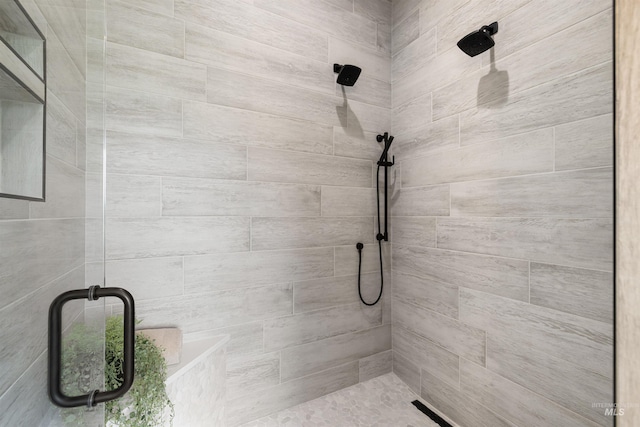 full bathroom with a shower stall