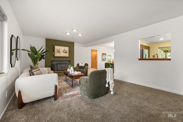 222 Dawn St, Eagle, ID 83616 - carpeted living area featuring recessed lighting