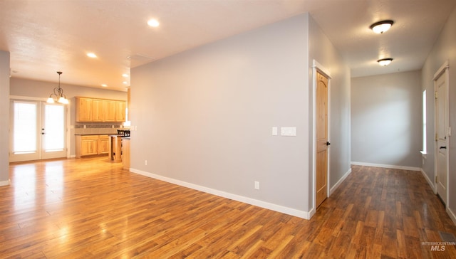 interior space featuring dark hardwood / wood-style floors