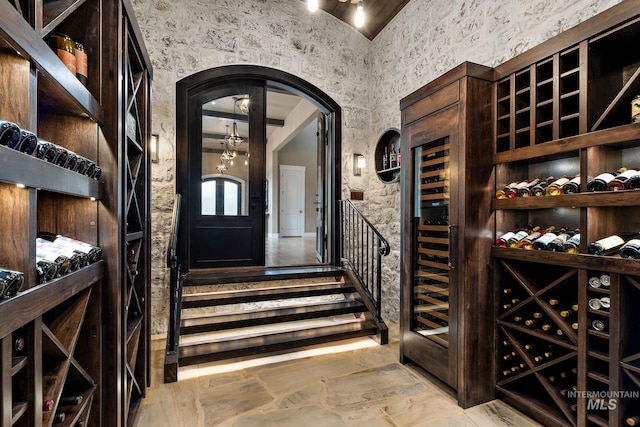1358 N Morehouse Ave, Eagle, ID 83616 - wine area featuring vaulted ceiling and arched walkways