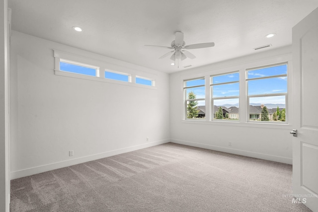 1358 N Morehouse Ave, Eagle, ID 83616 - unfurnished room with a ceiling fan, carpet, baseboards, and recessed lighting