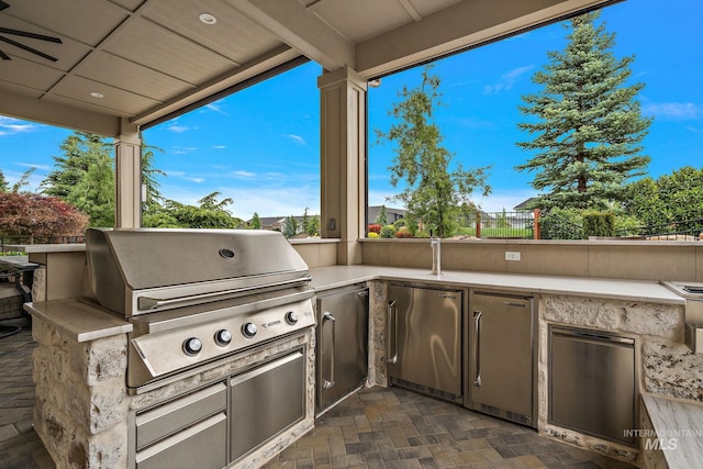 1358 N Morehouse Ave, Eagle, ID 83616 - view of patio / terrace with area for grilling, grilling area, and fence