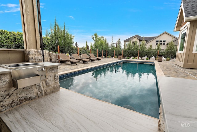 1358 N Morehouse Ave, Eagle, ID 83616 - view of pool featuring a fenced backyard and a patio