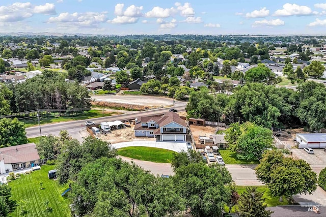 bird's eye view with a residential view