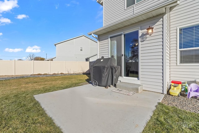 view of patio with grilling area