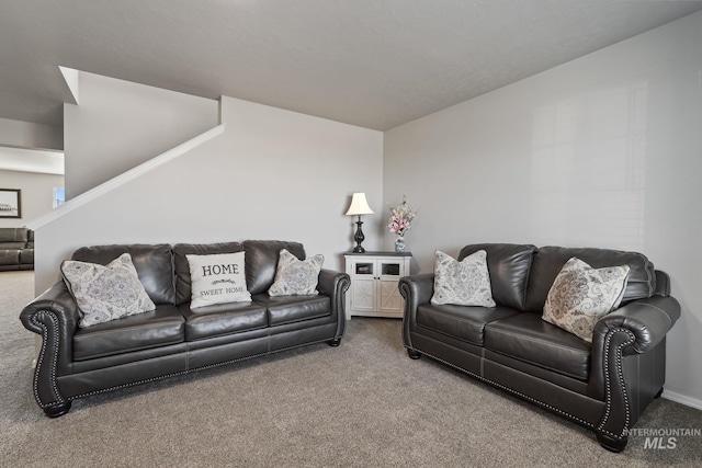 view of carpeted living room